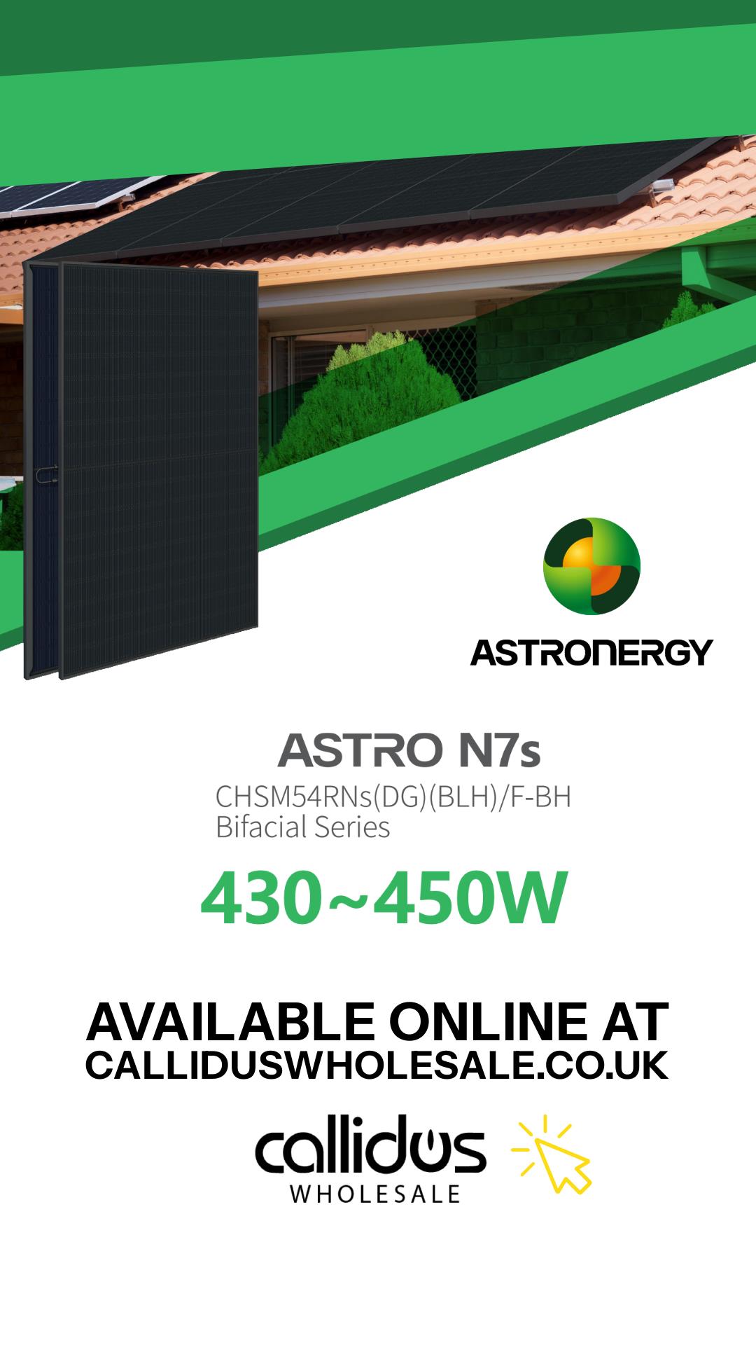 Astronergy CHSM54RNs(DG) (BLH)/F-BH 440W all black zero busbar N Type ...